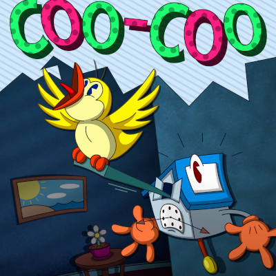 Bird chirping out of a clock